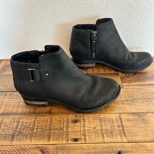 Women's Sorel Lolla Ankle Booties Black Size 7